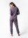 Pyjama mauve en coton biologique femme