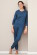 Pyjama bleu femme en coton biologique certifié GOTS
