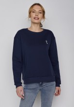 Sweat bio femme broderie perroquet de mer