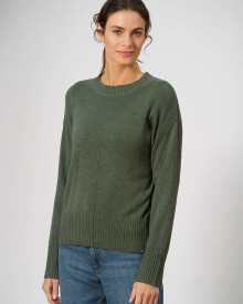 Pull vert en chanvre et coton biologique Hempage