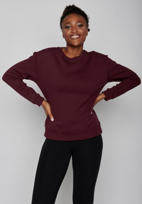 Sweat femme en coton bio gots couleur prune