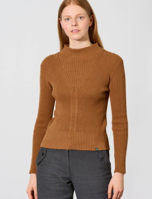 Pull écologique pour femme couleur ocre