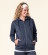 Sweat zippé bleu marine en coton bio living crafts