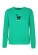 sweat femme coton bio vert imprimé singe devant