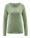 Pull raglan femme en chanvre et coton bio couleur vert cactus