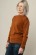 Pull coton bio fin femme couleur rouille