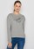 Sweat coton bio femme ou ado gris avec imprimé oiseaux