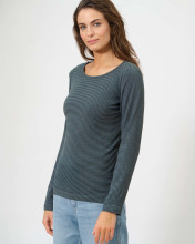 T-shirt manches longues rayures femme