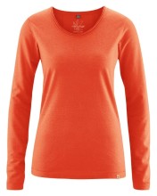 T-shirt chanvre coton bio orange pour femme