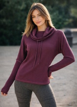T-shirt original en macel de chanvre couleur pourpre