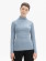 T-shirt col roulé en coton bio bleu clair