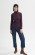 Sous-pull femme en coton biologique couleur prune