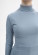 T-shirt col roulé en coton bio bleu clair