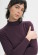 T-shirt col roulé femme en coton biologique couleur prune