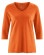 T-shirt orange en chanvre et coton bio pour femme