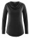 T-shirt col cascade noir en lyocell de chanvre