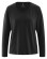 T-shirt noir manches longues femme tissu écologique