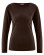 T-shirt manches longues en chanvre couleur marron