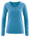T-shirt chanvre coton bio bleu atlantique pour femme