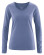 T-shirt chanvre coton bio femme couleur bleu myrtille