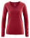 T-shirt rouge femme manches longues en chanvre et coton bio