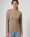 T-shirt manches longues beige pour femme