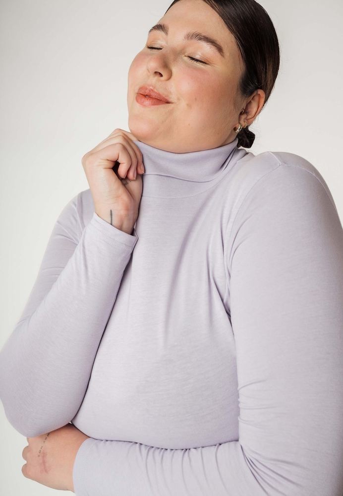 T-shirt col roulé pour femme en coton bio GOTS