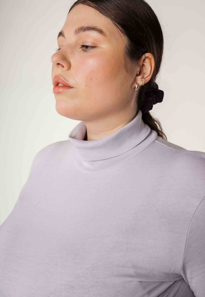 T-shirt col roulé pour femme en coton bio GOTS