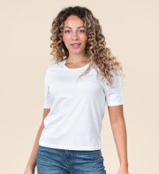 T-shirt blanc femme en coton bio