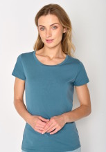 T-shirt coton bio bleu pour femme