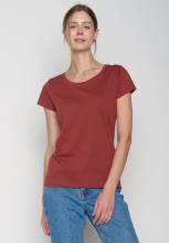 T-shirt rose en coton bio pour femme