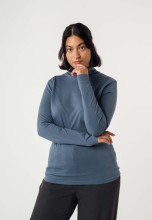 T-shirt col roulé en pur coton bio pour femme
