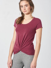 T-shirt pour le yoga avec un noeud