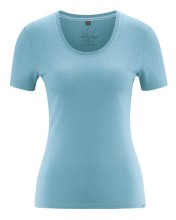 T-shirt écologique ajusté pour femme couleur bleu