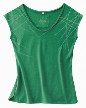 T-shirt d'été chanvre coton bio vert pour femme