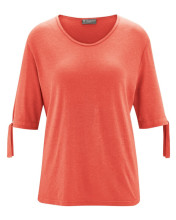 T-shirt chanvre coton bio avec noeuds corail