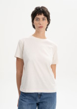 T-shirt beige clair en coton biologique pour femme