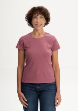 T-shirt coton bio vieux rose pour femme