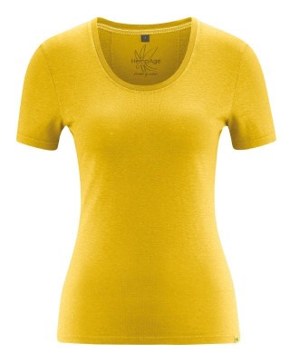 T-shirt écologique hempage modèle slim couleur jaune