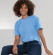 T-shirt coton bio bleu pour femme