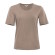 T-shirt coton bio couleur grège pour femme