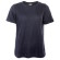 T-shirt femme en jersey de lin couleur bleu marine col rond