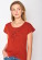 T-shirt femme en coton biologique rouge