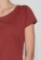T-shirt rouge en coton biologique pour femme