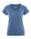 T-shirt bleu-violet manches courtes en chanvre et coton bio pour femme