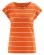 T-shirt chanvre coton bio rayures hempage orange