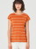 T-shirt chanvre coton bio orange à rayures