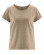 T-shirt fines rayures beige femme chanvre coton bio