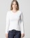 T-shirt manches longues chanvre coton bio femme couleur blanc