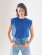 Haut sans manches femme en chanvre et coton bio bleu royal